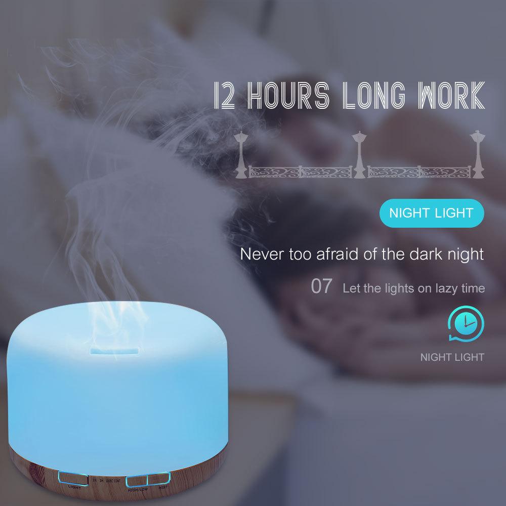 Ultrasonic Air Humidifier Muji Style USB Home Aromatherapy Machine Essential Oil Lamp Silent Bedroom Small Model 500ML Compact Design