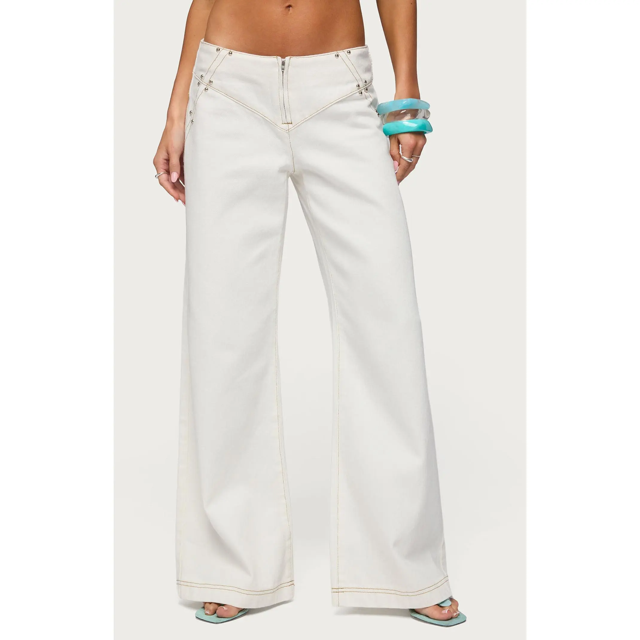 Edikted Women's Kianni Low Rise Wide Leg Jeans Edikted Women's Kianni Low Rise Wide Leg Jeans