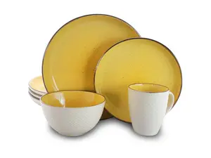 Elama MellowYellow 16Piece Dinnerware Set