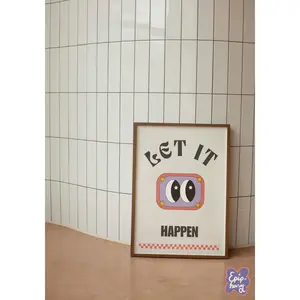 Let It Happen Print | Tame Impala Print | Let It Happen Tame Impala Song Lyric Art Print | Retro and Groovy Wall Art | Tame Impala Poster POSTER