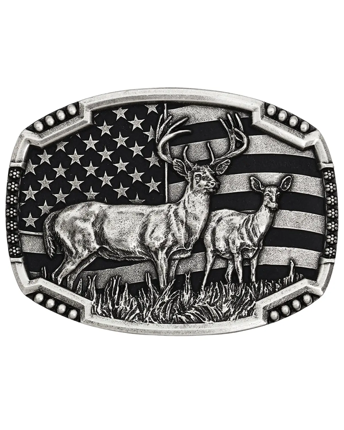Montana Silversmiths Men's Men'S Matched Pair Deer Belt Buckle - A785s Montana Silversmiths Men's Men'S Matched Pair Deer Belt Buckle - A785s