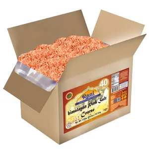 Rani Himalayan Pink Salt Granules (84 Essential Trace Minerals) 640oz (40lbs) 18.14kg Bulk Box ~ All Natural | Vegan | Gluten Friendly | NON-GMO | Indian Origin