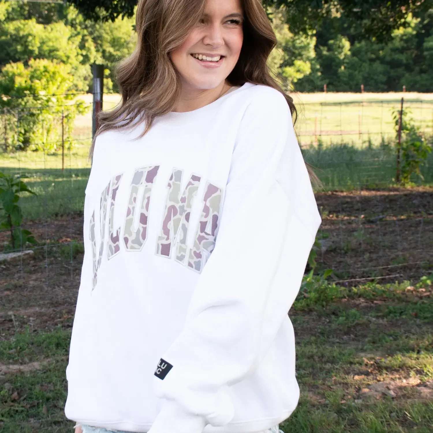 Lulu Mac white camo sweatshirt