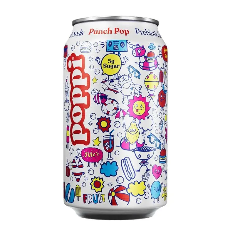 Poppi Prebiotic Soda Beverage, Punch Pop, 12 oz (Pack of 12) Poppi Prebiotic Soda Beverage, Punch Pop, 12 oz (Pack of 12)