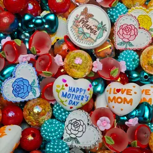 【D.P.C】Color Thems -  Acrylic DIY Beads Mix - 150ml 300ml 650ml Sizes for Bracelets Phone Charms Necklaces Hair Beads Bag Chains Earrings Rings Hair Ropes