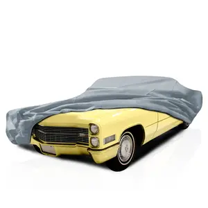5 Layer Car Cover for Cadillac DeVille 1970-1984 Coupe 2-Door Hardtop & Convertible Semi Custom Fit Full Coverage Heavy Duty All Weather Protection Breathable Dust Wind Shield