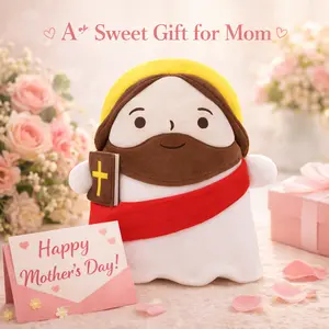 Jesus Plush Toy, 10 Inch Soft and Huggable Stuffed Doll, Christian Mother’s Day Gift for Mom, Kids and Adults, Baptism, Sunday School