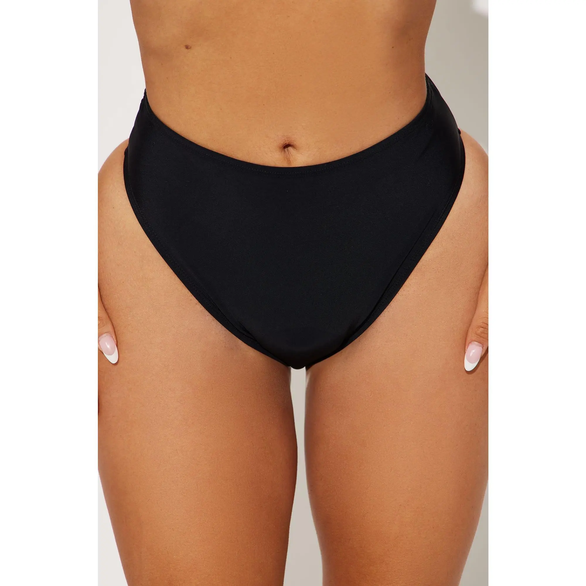 Maui Mix And Match High Cut Cheeky Bikini Bottom - Black