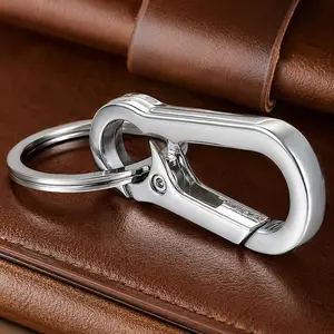 Titanium Alloy Keychain Carabiner with Spring Lock, Multi-Functional Anti-Theft Hook, Durable Portable Key Ring for Travel and Outdoor Gear, Heavy-Duty Clip for Secure Organization