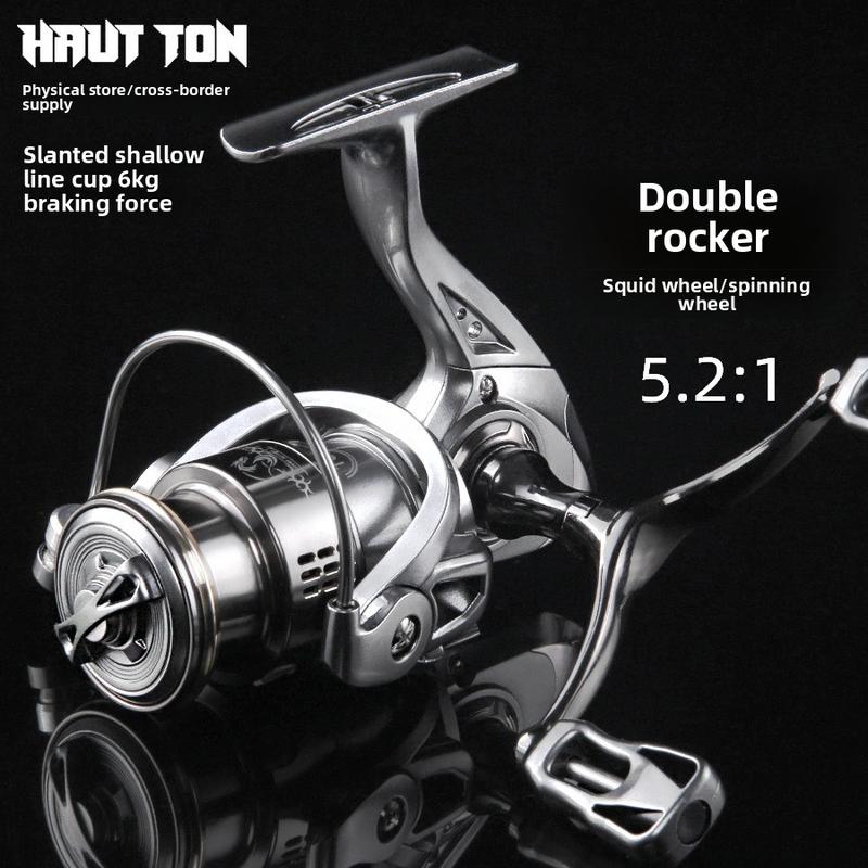 Luya spinning wheel Stella double rocker arm fishing wheel long throw fish wheel Chromium Casting Fishing Reel