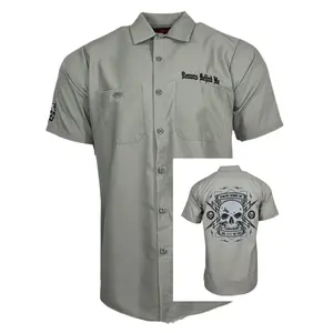 Closeout - Embroidered Shop Shirt - Men's Warm Gray Electric Head