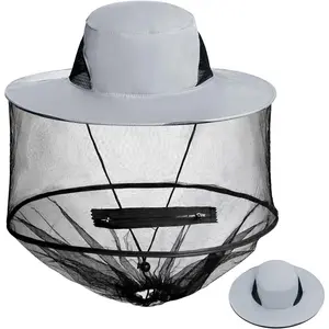 Mosquito  Net Hat Sun Hat Garden  Hat with  Net Mesh for Outdoor Gardening Beekeeping