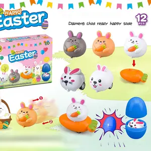 12pcs Easter Bunny Egg Toy Set, Backyard Garden Toys Including Surprise Eggs, Perfect Gift for Young Adults, Ideal for Easter Parties
