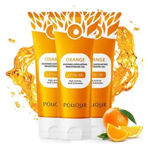 Orange Scented Exfoliator Clear Gel Gentle Exfoliation Exfoliating Gel Nourishing Moisturizing Deep Cleansing Face Body Suitable for All Skin Types-Cleanser