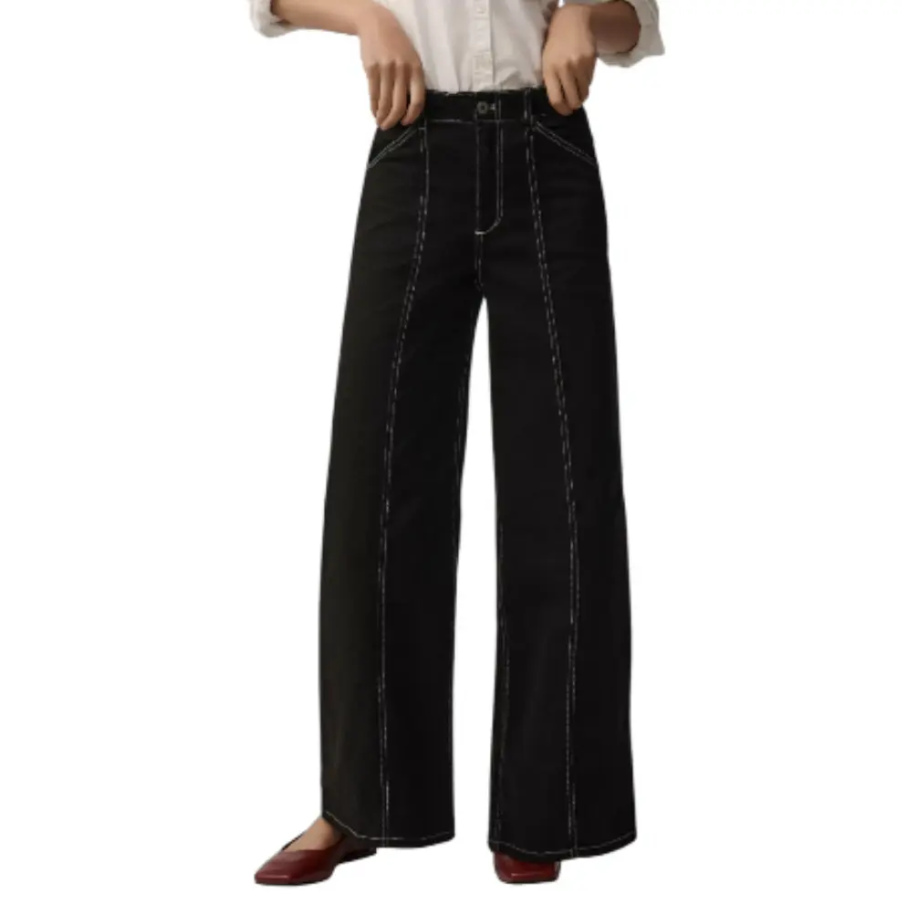 Maeve The Delaney Clean-Seamed High-Rise Wide-Leg Jeans