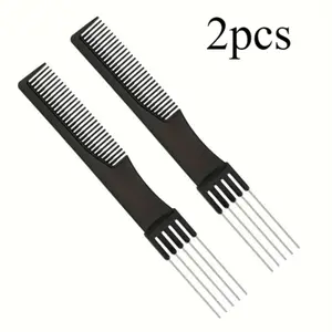 2pcs Hair Styling Brushes, Ergonomic Handle, Durable Plastic Bristles, Professional Hair Tool, Smooth Grip, Women's Comb