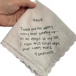Handwritten Embroidered Handkerchief