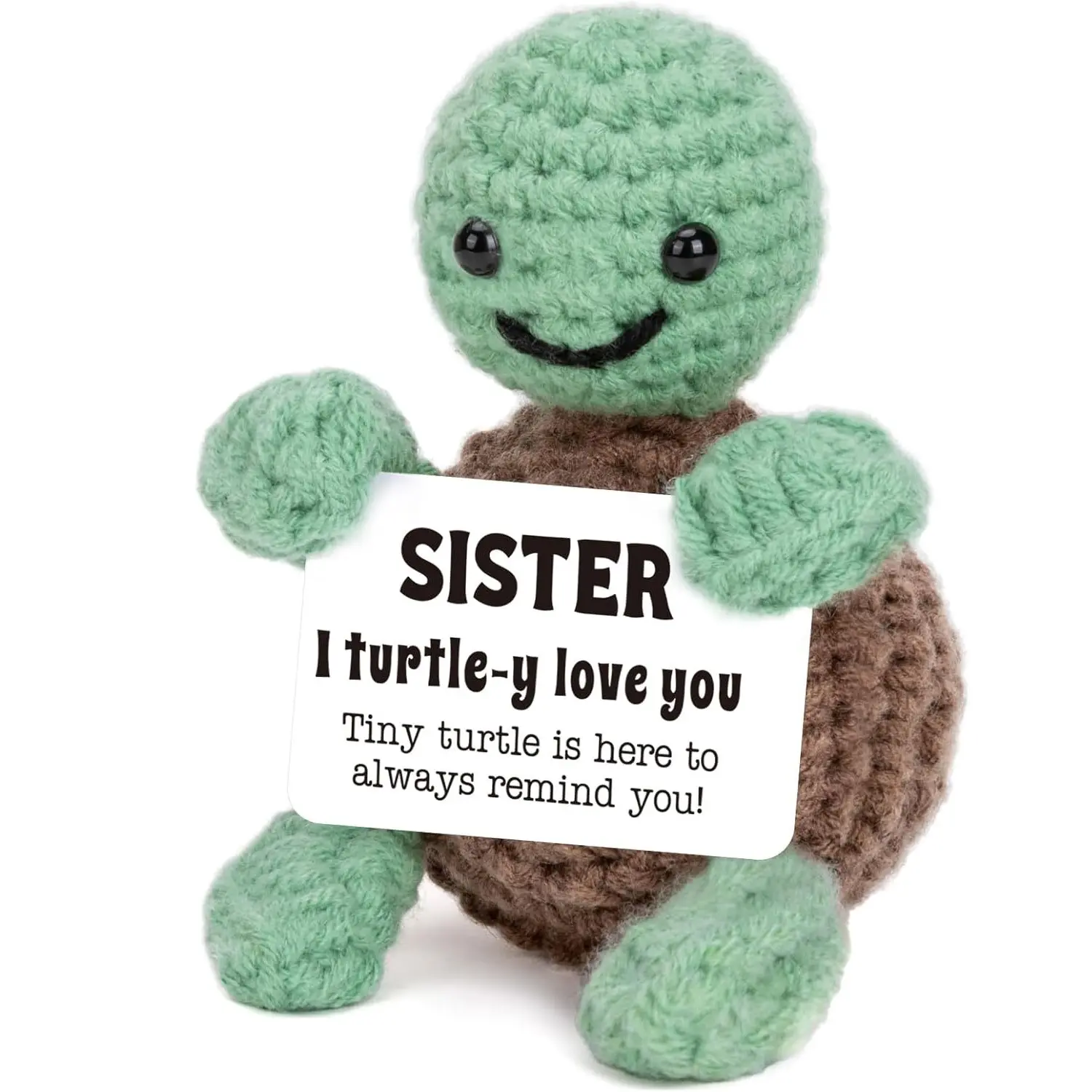 Handmade Crochet Mini Turtle Amigurumi, Cute Animal Design Stuffed Toy Gift for Soul Sister, Women & Girls, Ideal for Birthday, Easter & Mother’s Day