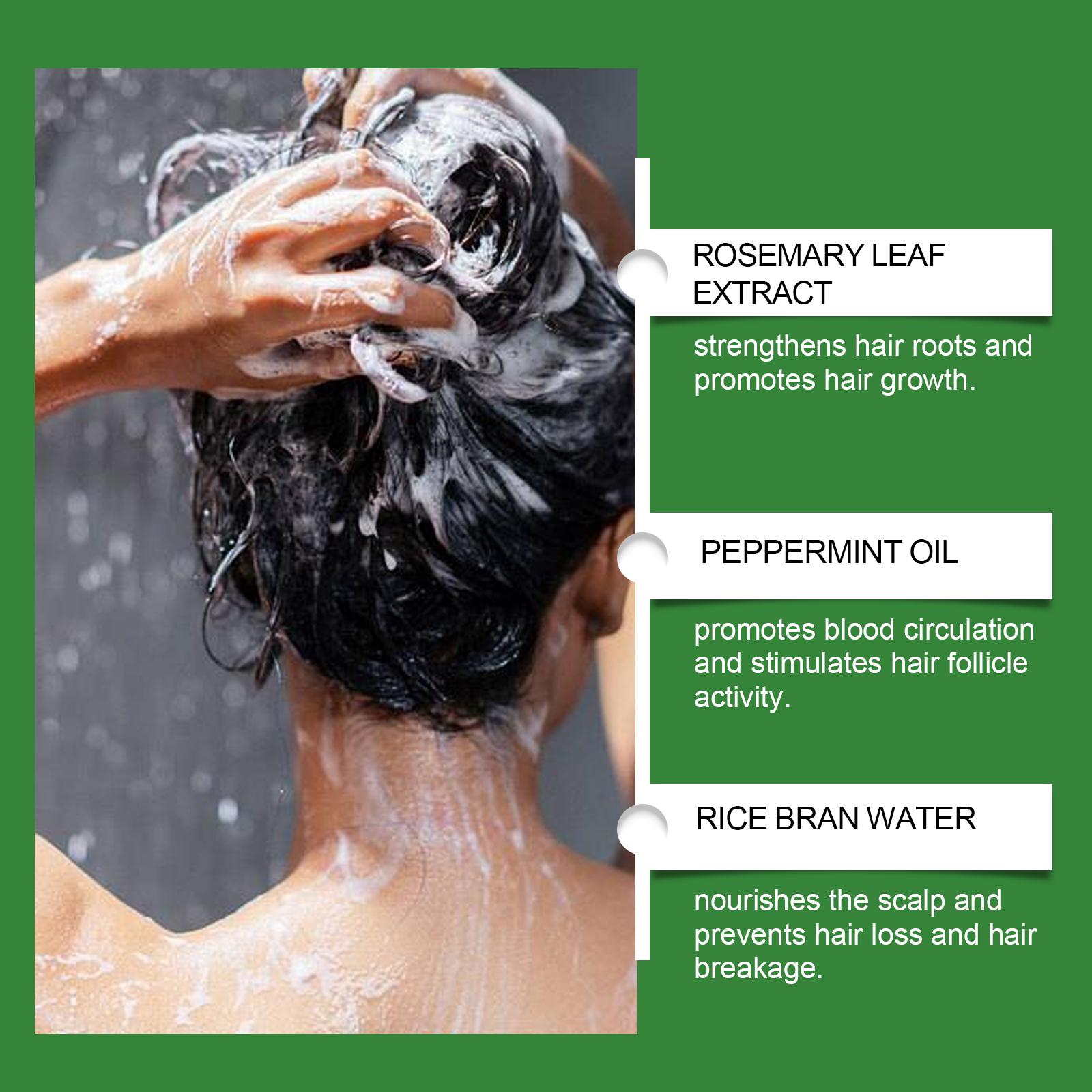 [Buy 2 Get 2 Free]Rosemary Rice Water Spray Liquid, 3.38 FL OZ, with Rosmarinus Leaf Extract & Mentha Piperita (Peppermint) Oil, Scalp Nourishment & Massage Haircare Fuzz Booster for All Hair Types