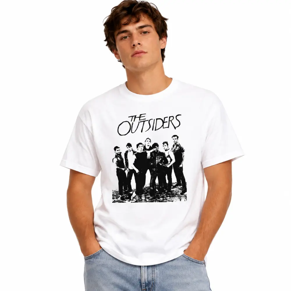 Women's The Outsiders "Stay Ponyboy Stay" Retro Unisex Short-Sleeve Spandex T-Shirt - Breathable, Casual Wear, Fit, Cool Movie Book Inspired Fashion Cotton Top
