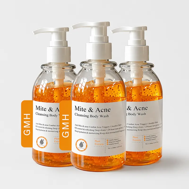 3 Bottles Mite Body Wash, Deep Cleansing Disinfecting Shower Gel to Eliminate Mites, Anti-Acne & Mite Shower Gel for All Skin Types - Hydrating, say goodbye to rough back, sulfur-based mite-removing body wash, long-lasting