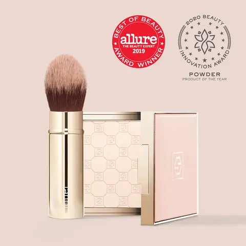Jouer Soft Focus Setting Powder Makeup Set with Brush | Blurring Shine Control Face Powder, Hydrating Demi-Matte for Flawless Finish