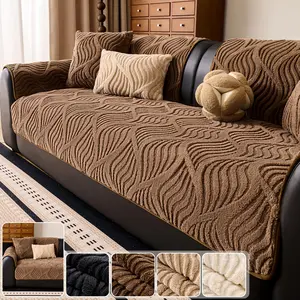 Vintage Style Sofa Cushion Cover, Soft Sofa Protector, Quilted Sofa Cover, Sofa Slipcover, Soft Cotton Velvet Fabric, Non-Slip Design, Perfect for Living Room & Bedroom Use