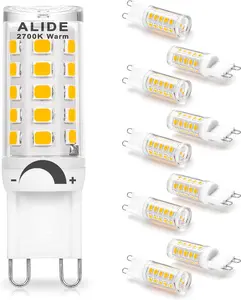 G9 Led Bulbs Dimmable 3W Replace 20W 25W 30W Halogen Equivalent,2700K Soft Warm White, AC120V G9 Clear T4 Bi-pin Led Bulbs for Chandelier Pendant Wall Home Lighting,300LM,360 Deg,10Pack