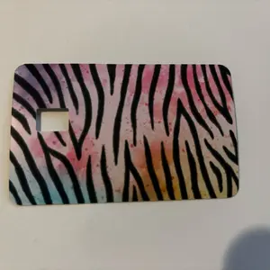 Set of 2 Zebra and Cheetah Print Debit Card Sticker with Colorful Splash Design for Personalization