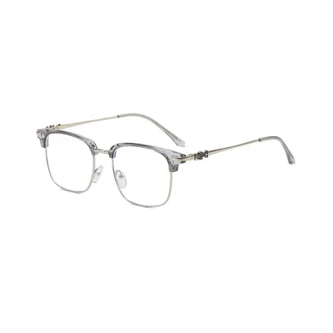 Stylish Half-Frame Light Blocking Glasses, Browline Design for Daily, Study and Party Wear, Fashionable Eye Protection, Fashion Accessory Eyewear