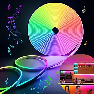 1PC RGB Color Changing Neon Light Strip, APP & Remote Control Music Sync Rhythm RGB Light LED Rope Light, DIY Ambient Lighting for Bedroom Home Game Room Decor#RGBLightStrip #NeonLight #SmartHomeLight #AppControlLight