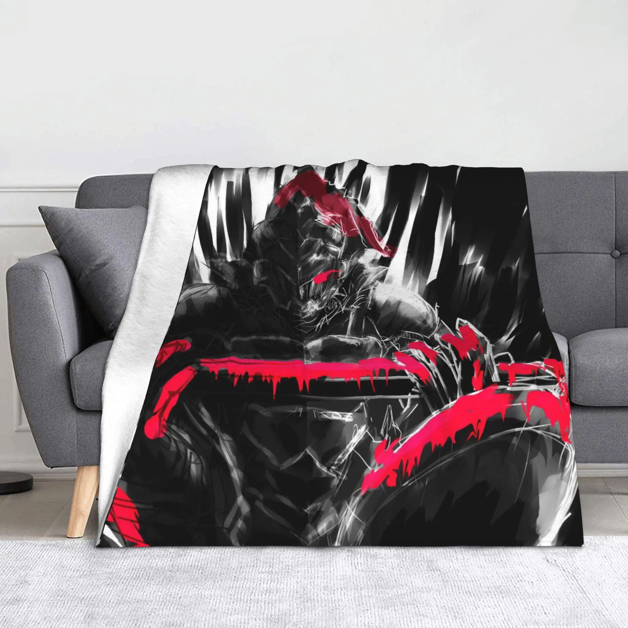 Anime Goblin Slayer Goblin Theme Flannel Throw Blanket - Lightweight, Soft Texture - Outdoor Camping, Couch, Bedroom Use - Sports & Outdoor Sleeping Gear