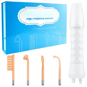 High Frequency  Machine -  Portable Handheld High Frequency  Skin Wand Machine with 4 Different Tubes