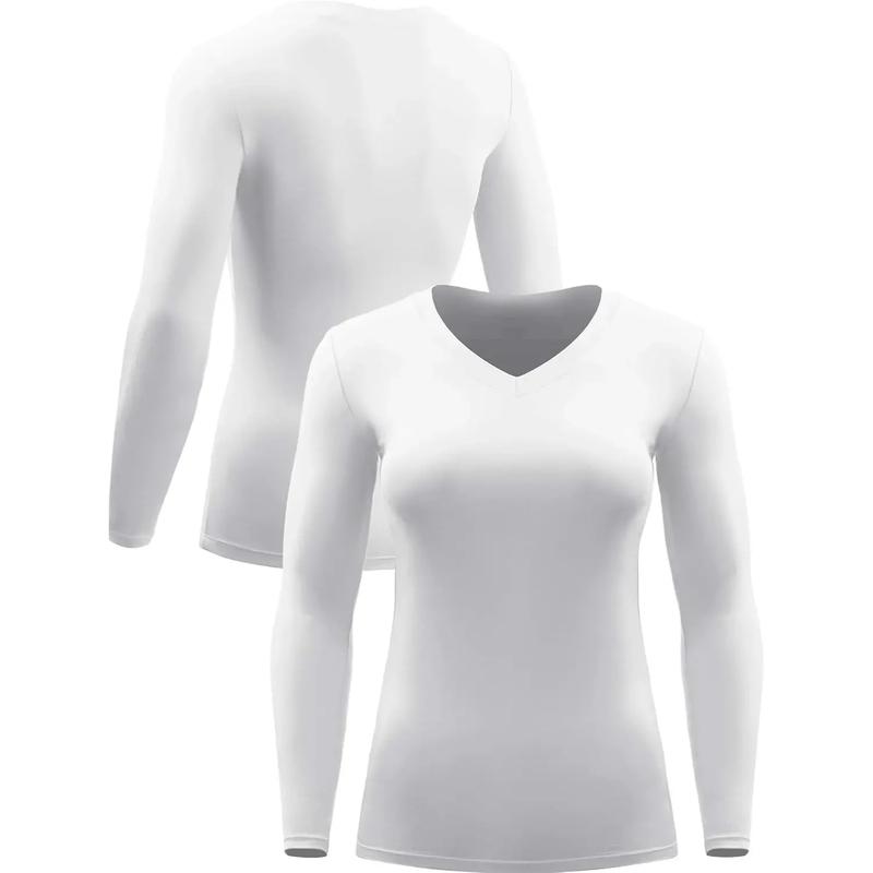 Women long Sleeve Shirt for Workout Dry Fit Yoga t Shirts V-Neck