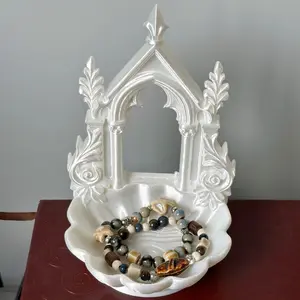 Vintage Castle Arch Jewelry Storage Box, Sweet Princess Style Desktop Decor Jewelry Organizer Bowl, Exquisite Desktop Ornament, Perfect Birthday Gift for Girlfriend, Lover and Mom