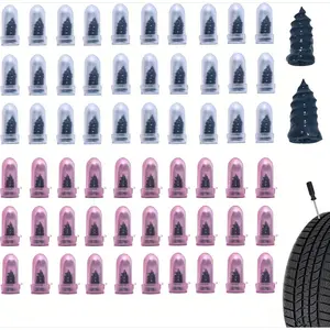 60Pcs Tire Repair Screws Plugs, Self-service Tyre Repair Vacuum Rubber Nails Kit, Universal Fast Puncture Repair Tools for Car Motorcycle Truck Tractor Bike ATV, Durable Tubeless Tire Emergency Repair Supplies
