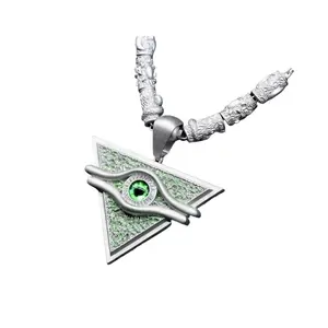 Millennium Puzzle Pendant Necklace Anime Cosplay Jewelry Stainless Steel Chain Necklace Party Festival Convention Street Fashion Gift For Men Women Unisex Trendy Cool Statement Accessories