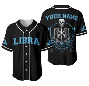 Custom Libra Zodiac Baseball Jersey Shirt, Astrology Shirt, Libra Sign Tee, Unisex Libra Tee, Horoscope Zodiac Tee, Libra Style Shirt