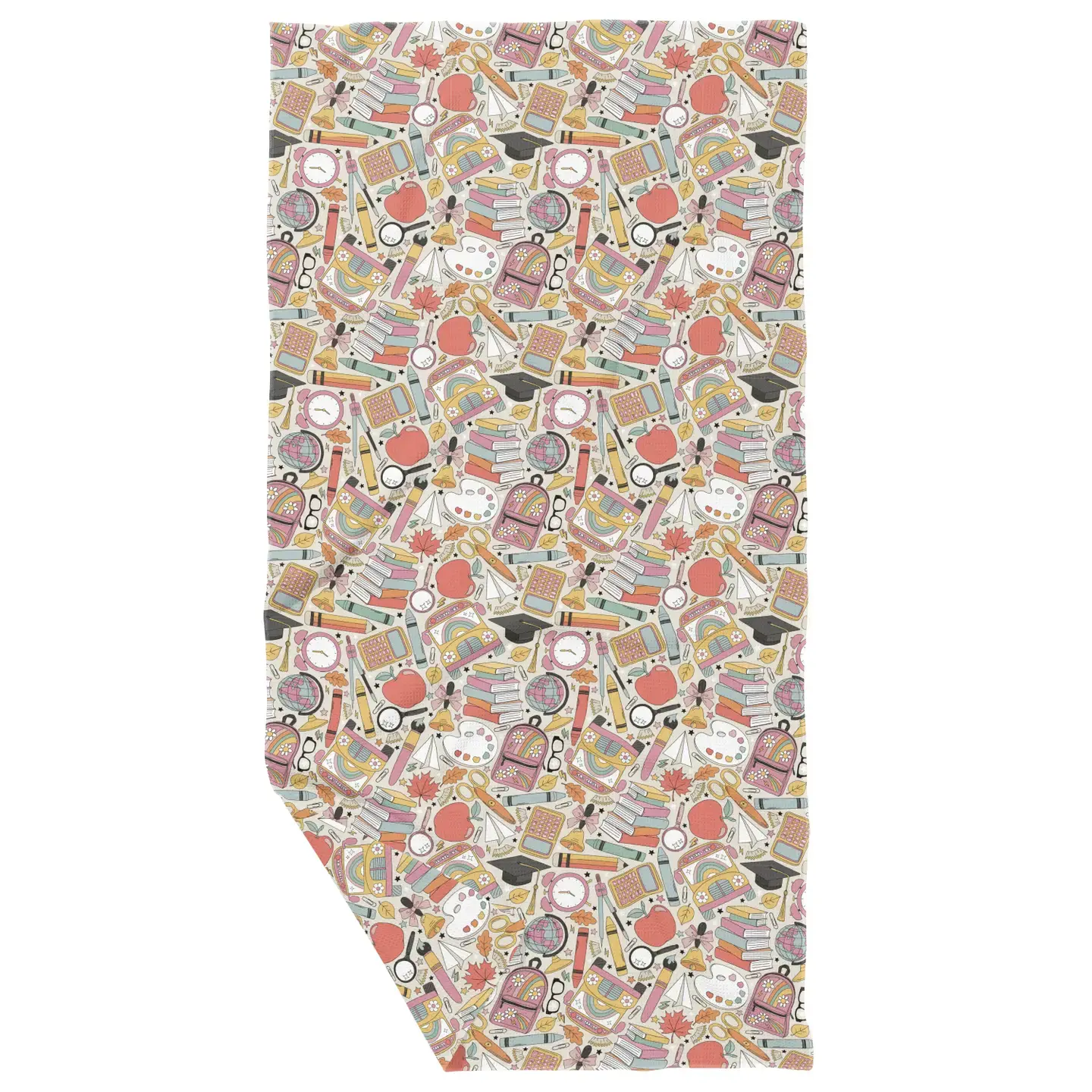Teacher Life Double Sided Waffle Recycled Dish Towel