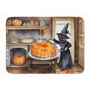 Pug Fall Kitchen Pumpkins Memory Foam Kitchen Mat