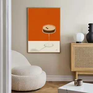 Art Deco Poster, Housewarming Gift, Bar Decor, Drinks Poster, Cocktail Wall Art, Espresso Martini Cocktail Minimalist Poster, Room Decor