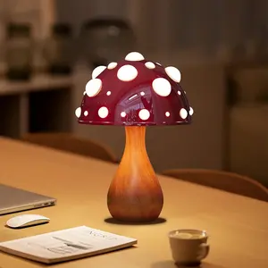 Mystic Matsutake: Illuminated Forest Table Lamp
