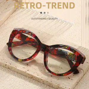 GIGULA Fashion Cat Eye Reading Glasses, Large Frame, With Sparkling Decoration, For Men And Women,  1.00 To  4.00 Degree Increase, Essential For Reading And Office Tasks, Elegant Accessories