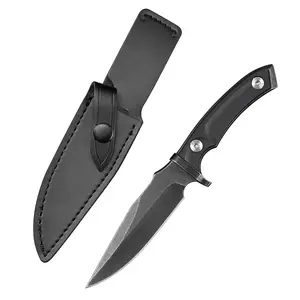 D2 Steel G10 Handle Fixed Blade Knife , Sharp Outdoor Hunting Camping EDC Tool for Men