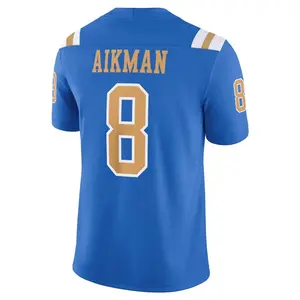 Troy Aikman UCLA Unisex Athletic Fan Shirt Breathable Game Day Apparel Alumni Player Game Jersey - Blue