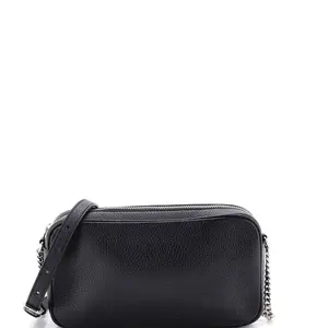 Pre-owned BURBERRY material Messenger Bags Camera Crossbody Bag Logo Embossed Leather Small by Rebag