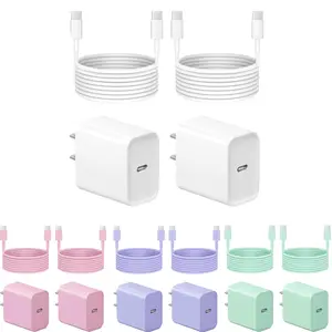 4PCs for iphone Charger - 20W USB C Wall Quick Charger Block with 6Ft Type C Cable for iPhone 16/16Pro/16Pro Max/16Plus/15/15 Pro/15 Pro Max, iPad Pro, Air 5/4, Samsung Galaxy and Android Phone,Travel charger,Fast iPhone charger