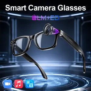 ULMIED Smart Camera Glasses with 8MP HD Video Recording, Bluetooth Audio Eyewear for Outdoor Travel Daily Use