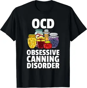 100% cotton Unisex Canning Season Gift Jar Pickling Gardener T-Shirt