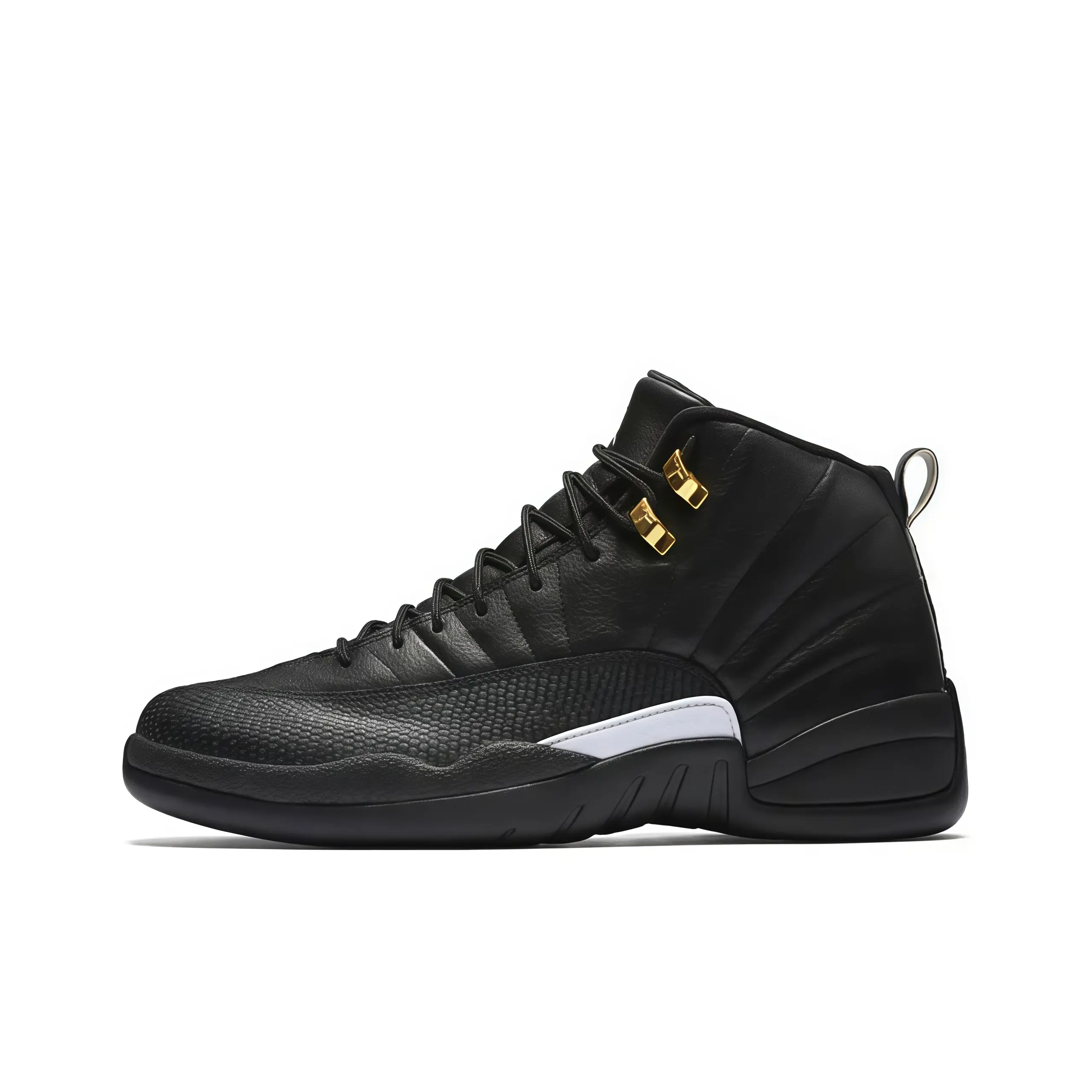 Unisex Basketball Shoes Black Leather Sneakers Gold Hardware Detail Non Slip Cushioned Sole All Day Comfort For Streetwear Sports And Daily Walking